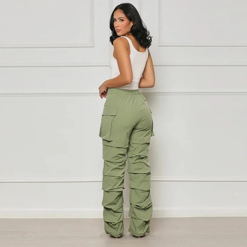 Casual Stacked Cargo Pants - Verostyle
