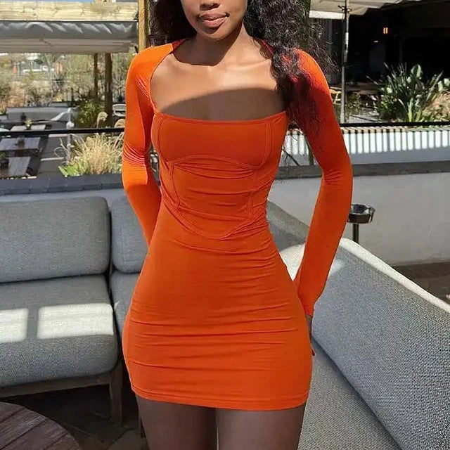 Long Sleeve Bodycon Dress - Verostyle