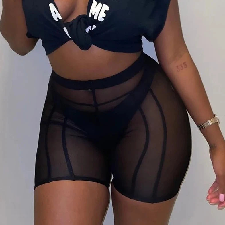 Mesh See-through Causal Shorts - Verostyle