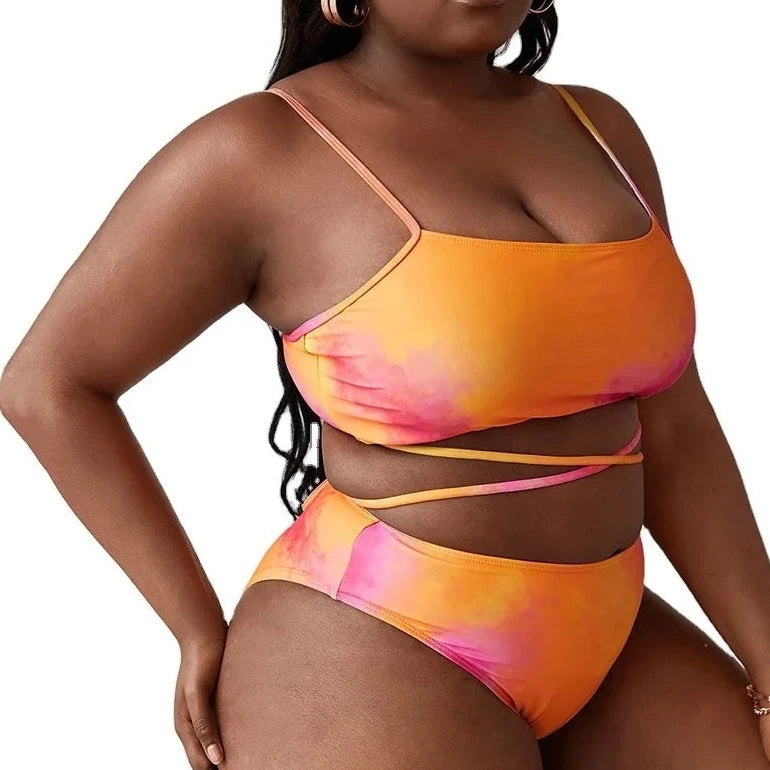 3 Piece Tie Dye Cover up Beach Wear - Verostyle