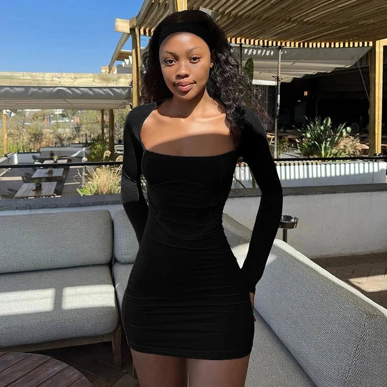 Long Sleeve Bodycon Dress - Verostyle
