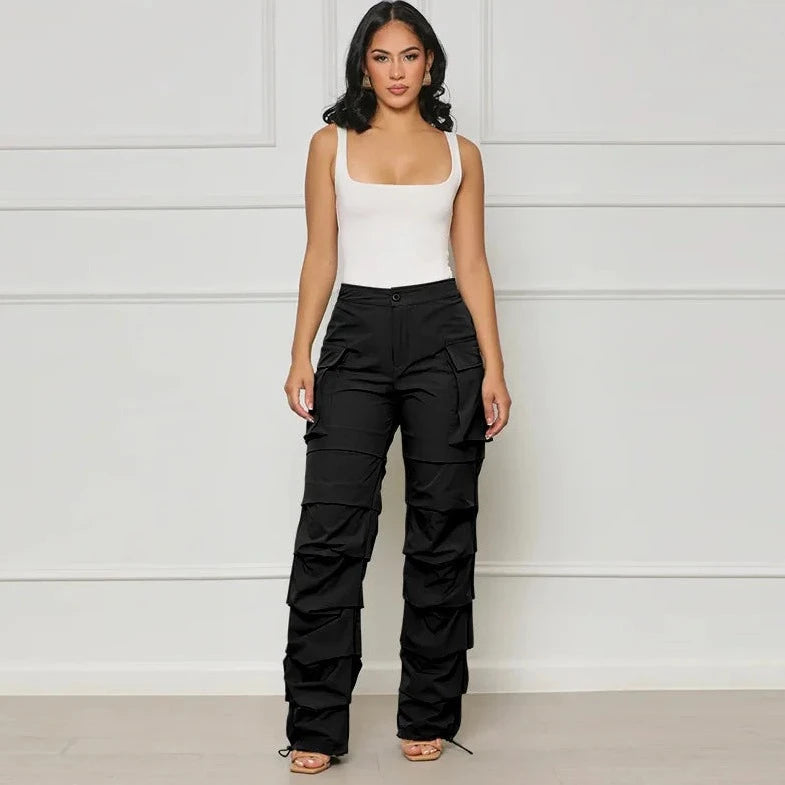 Casual Stacked Cargo Pants - Verostyle