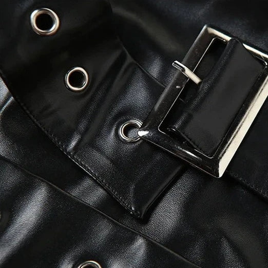 PU Leather Vest Tube Top - Verostyle