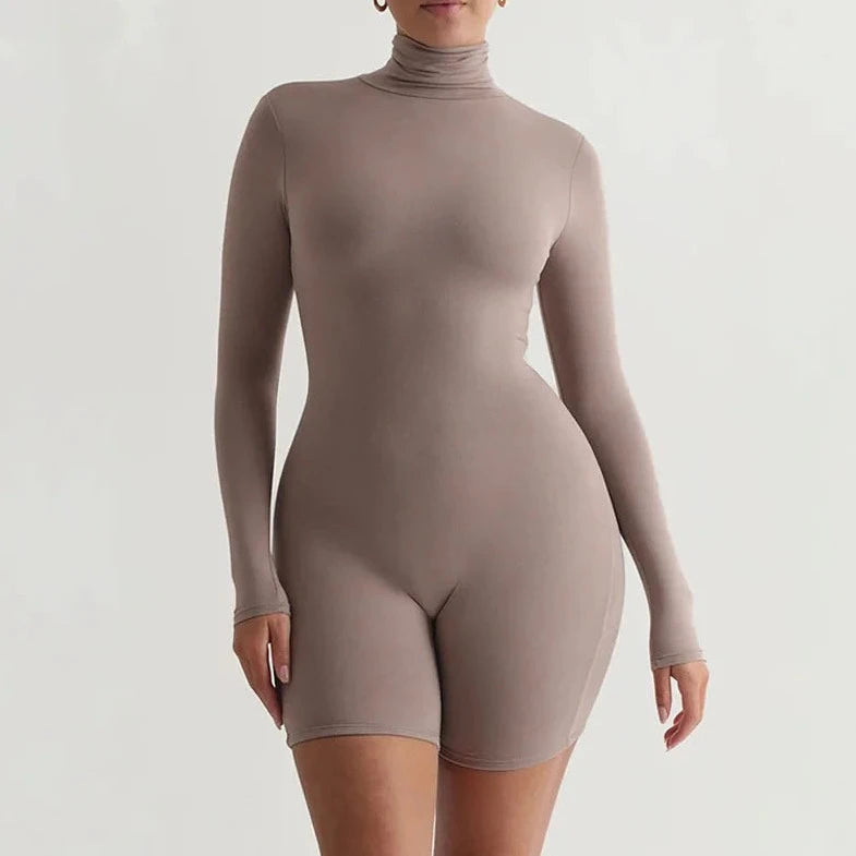 One Piece Turtle Neck Jumpsuit - Verostyle