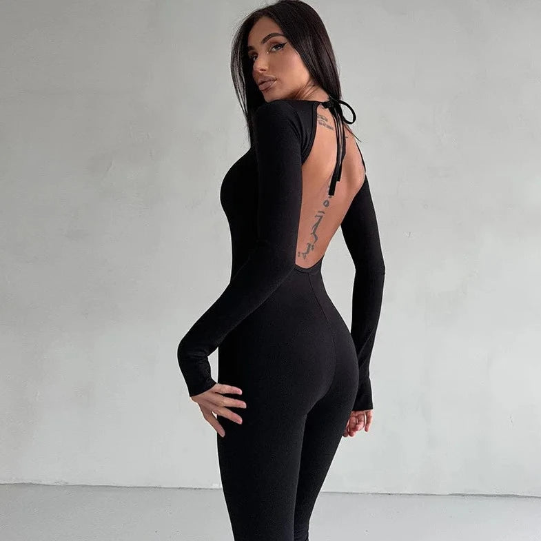 Backless Wide Legged Jumpsuit - Verostyle