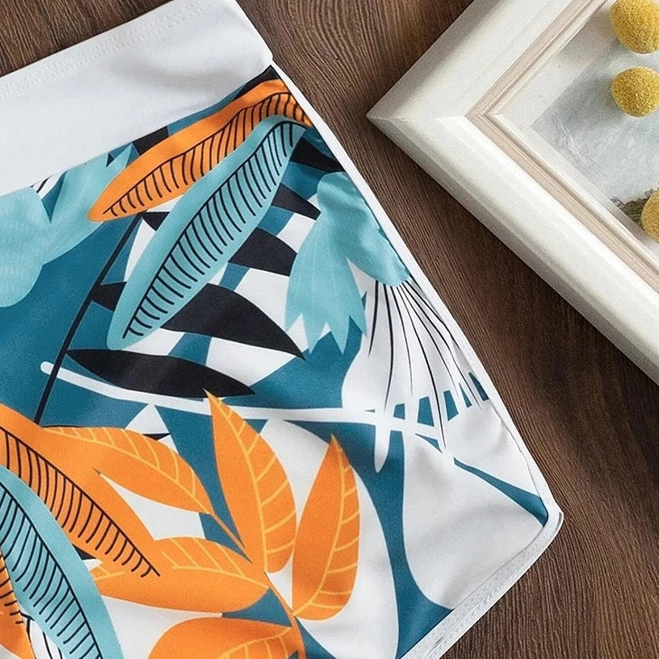 Printed High Waist Beachwear - Verostyle