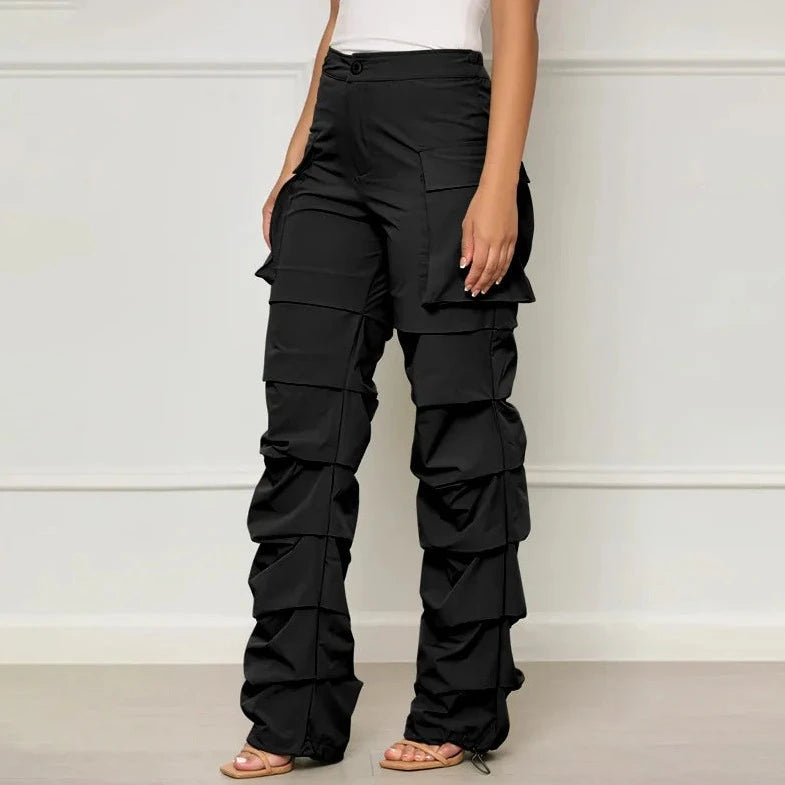 Casual Stacked Cargo Pants - Verostyle