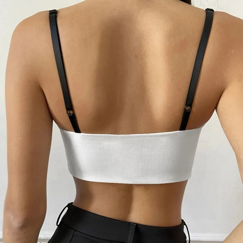 Lace Patch Work Sleeveless Crop Top - Verostyle