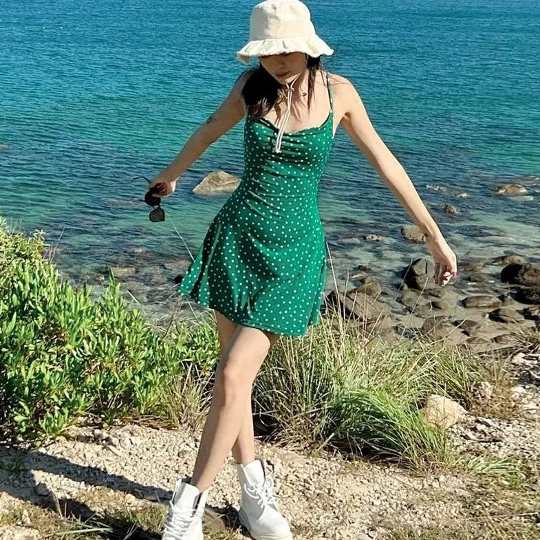 Green Casual Sleeveless Mini Dress Verostyle Green Casual Sleeveless Mini Dress Verostyle