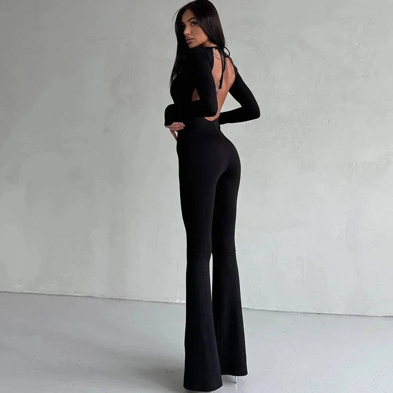 Backless Wide Legged Jumpsuit - Verostyle