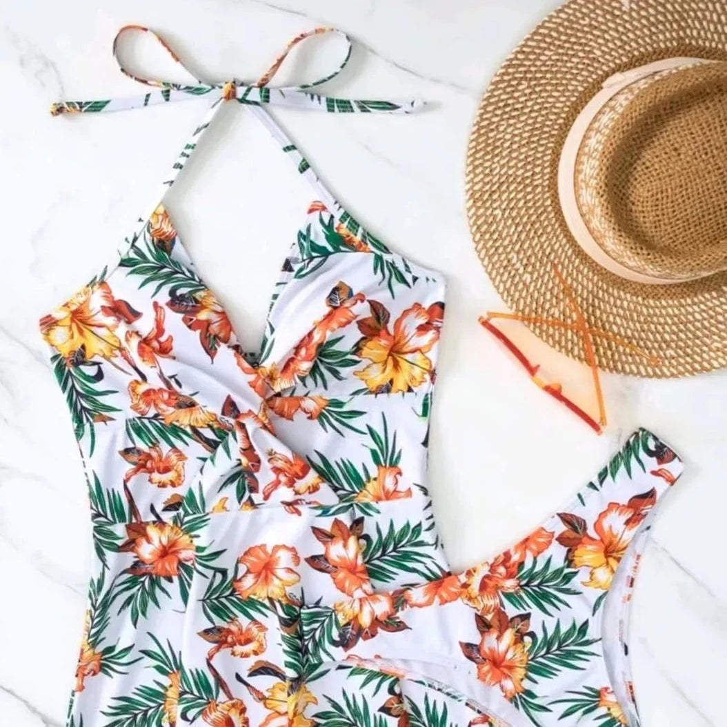2 Piece Floral Bikini Beachwear - Verostyle
