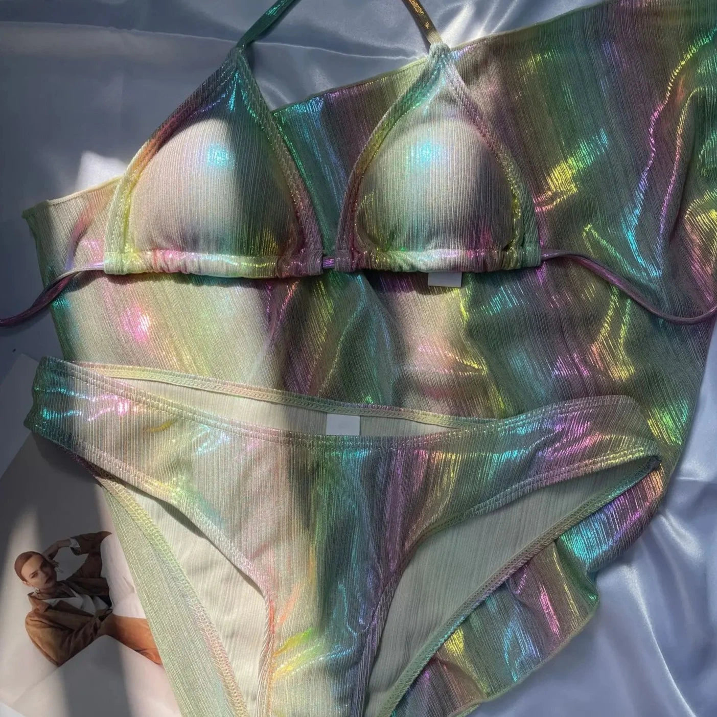Three Piece Back Tie Bikini With wrap - Verostyle
