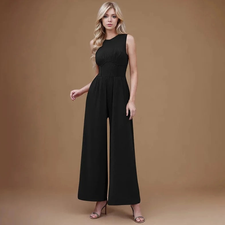 Sleeveless Corset Touch Jumpsuit - Verostyle
