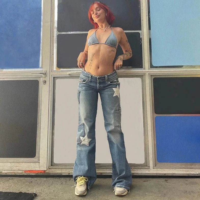 Casual Low Waist Loose Jeans - Verostyle