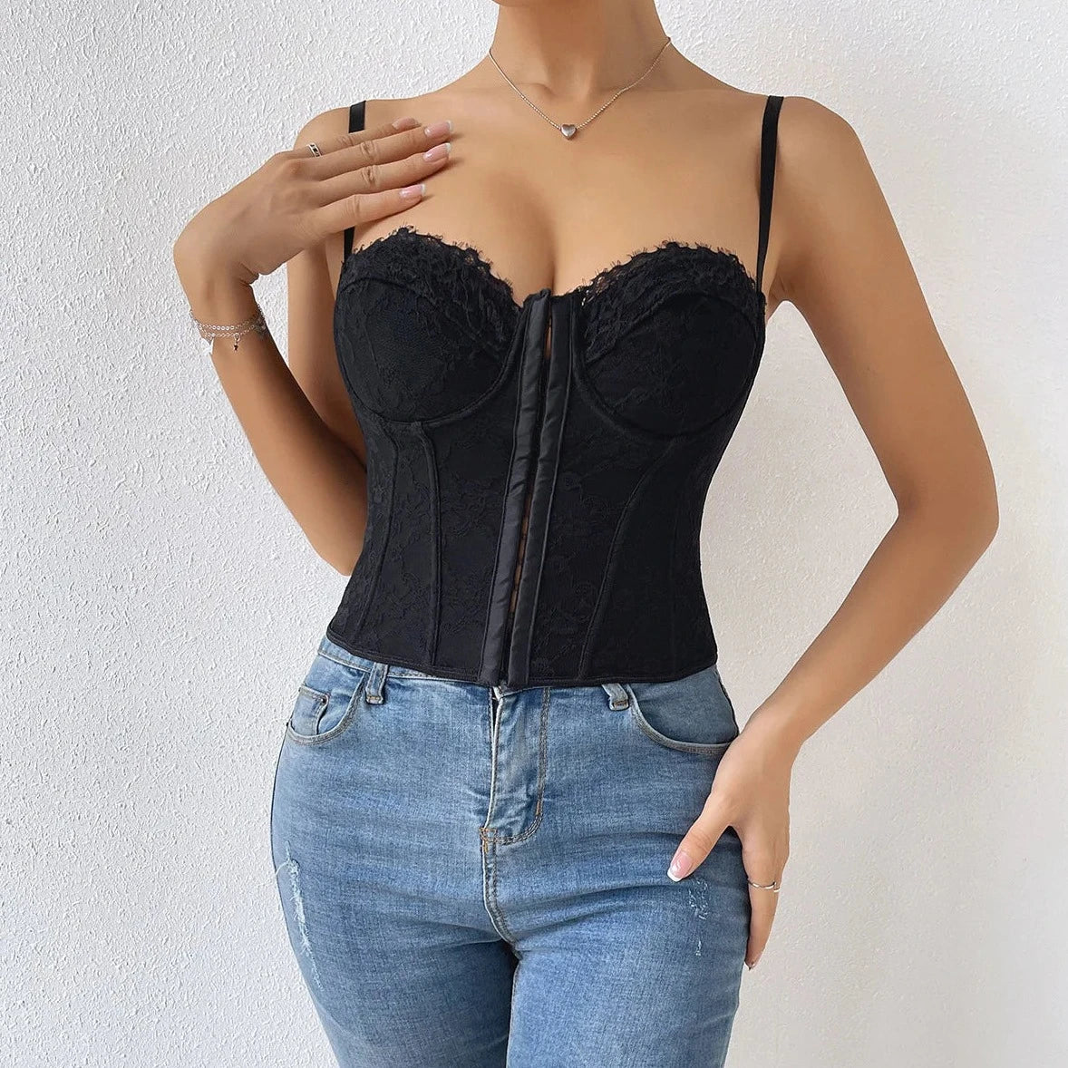 Sleeveless Bustier Corset Top - Verostyle