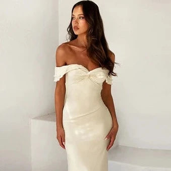 Off The Shoulder Ruffles Cross Dress