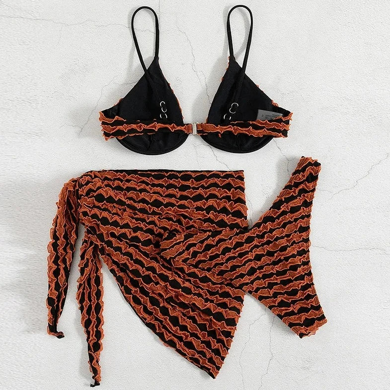 Underwire 3 Piece Beachwear - Verostyle