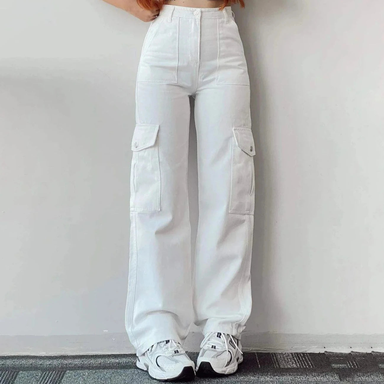 Wide Leg Multi Pocket Pants - Verostyle