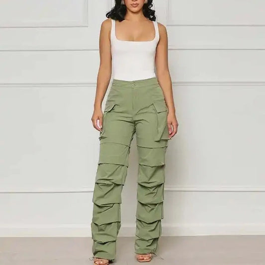 Casual Stacked Cargo Pants - Verostyle