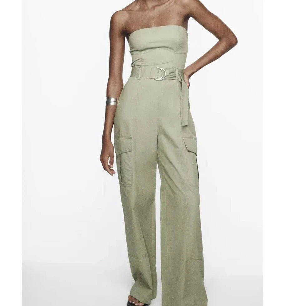 One Piece Cargo Pants Jumpsuit - Verostyle