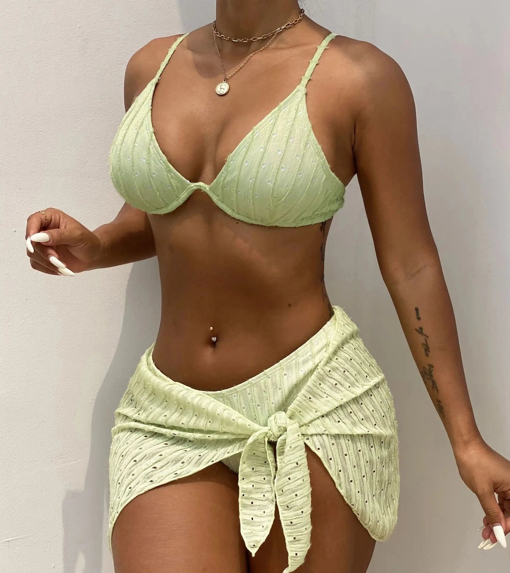 3 Piece Bikini Beachwear Set - Verostyle