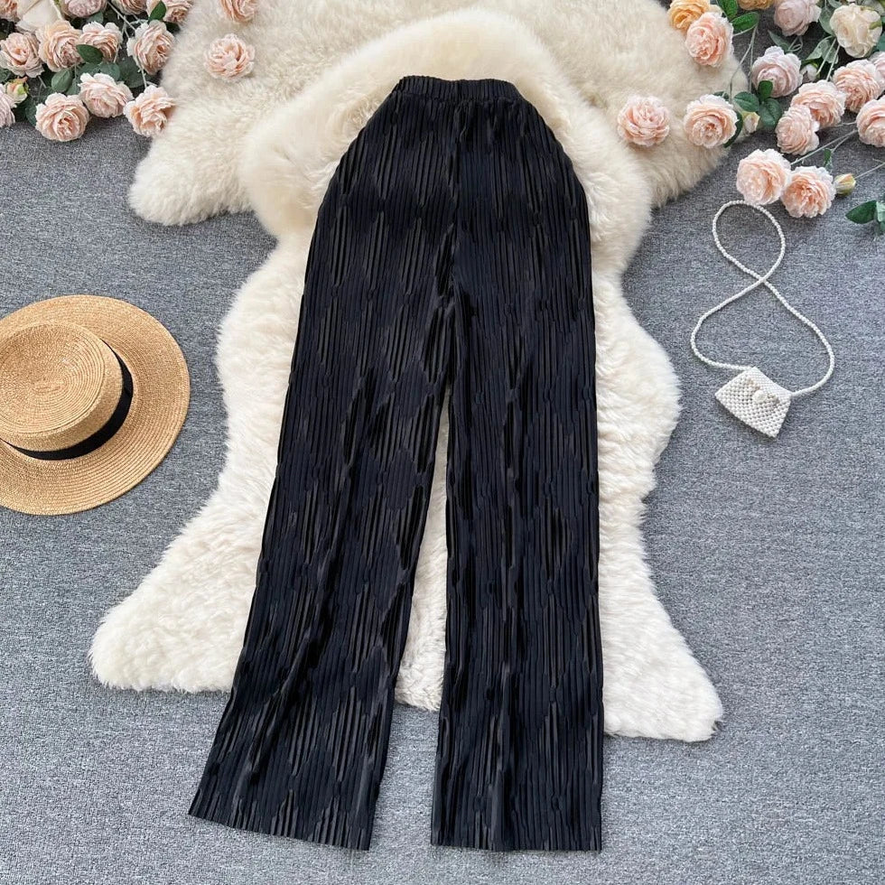 Hight-Waist Wide Leg long Pants - Verostyle