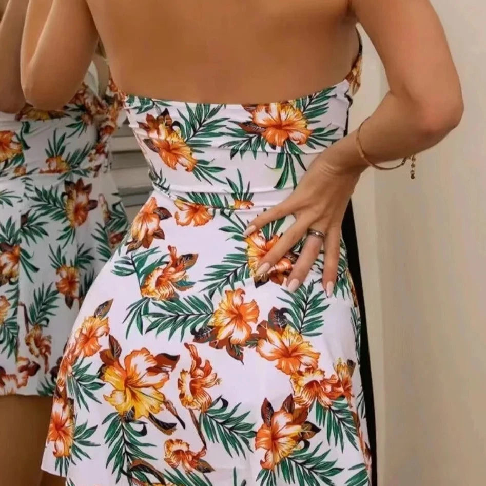 2 Piece Floral Bikini Beachwear - Verostyle