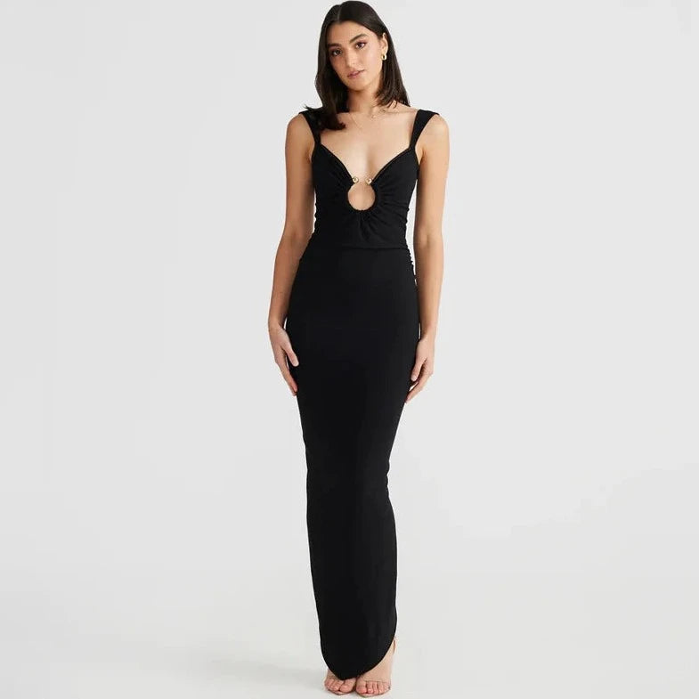 Sleeveless Backless Bodycon Dress - Verostyle