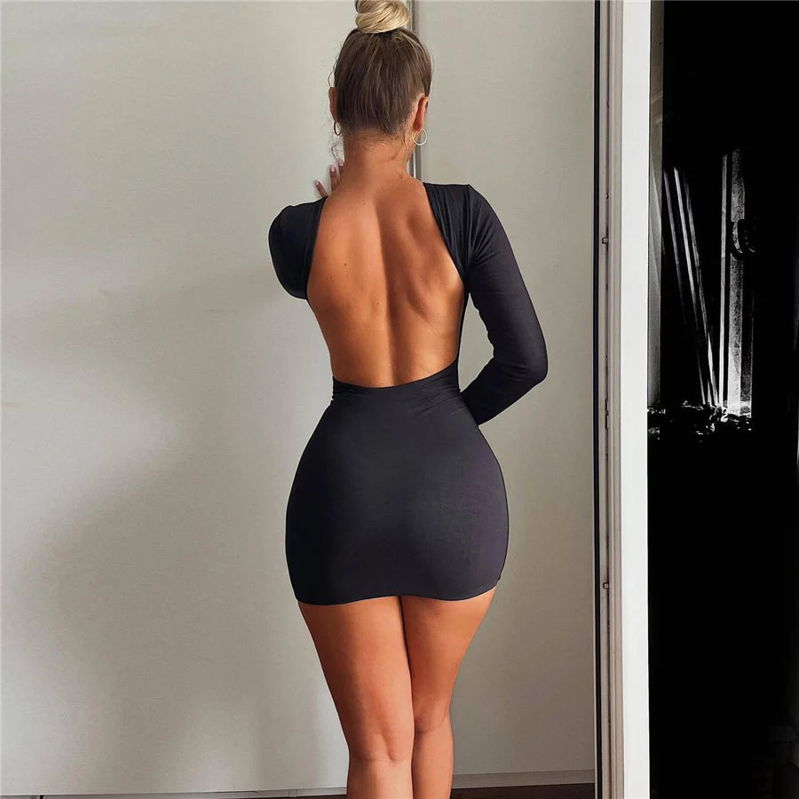 Long Sleeve Bodycon Dress - Verostyle