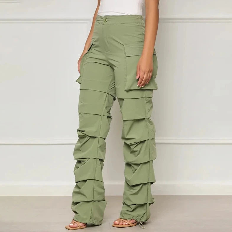 Casual Stacked Cargo Pants - Verostyle