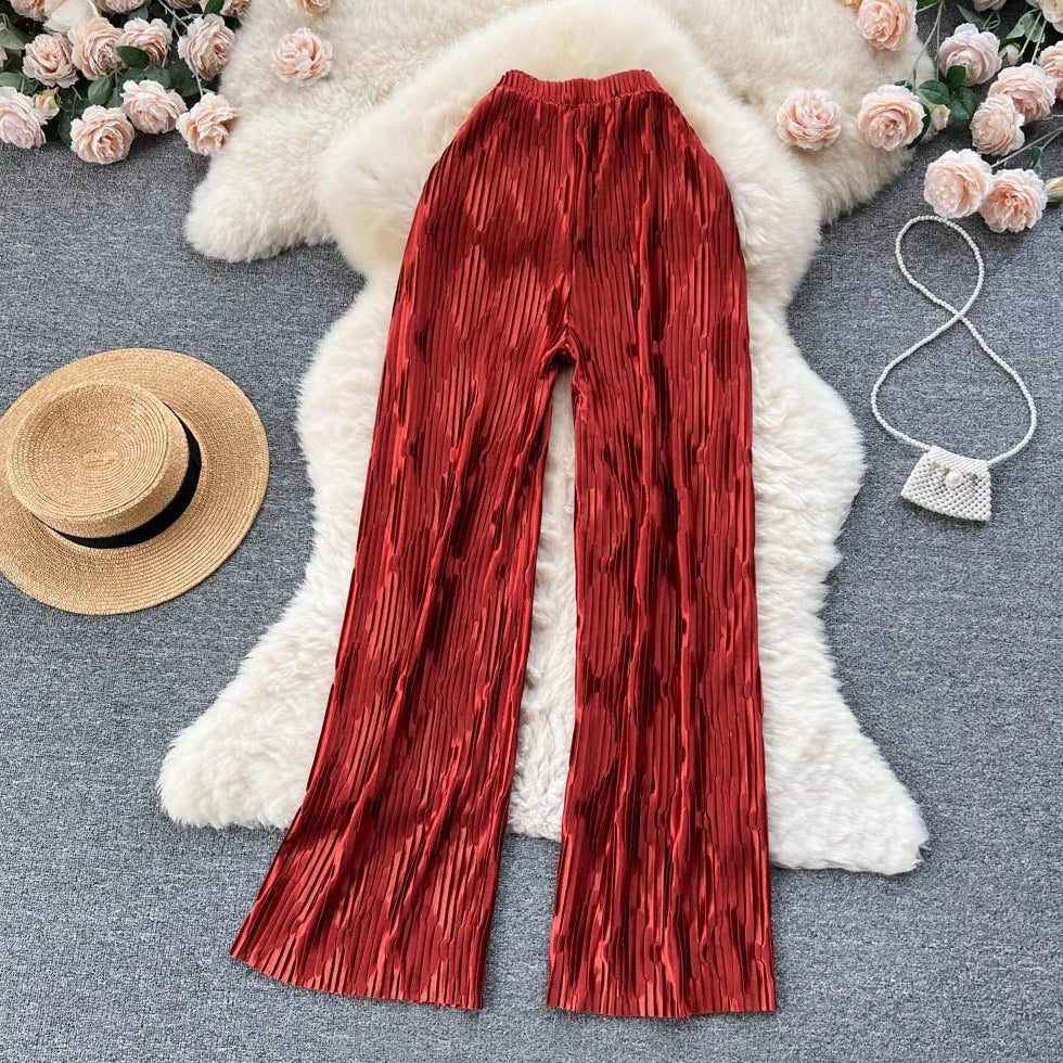 Hight-Waist Wide Leg long Pants - Verostyle