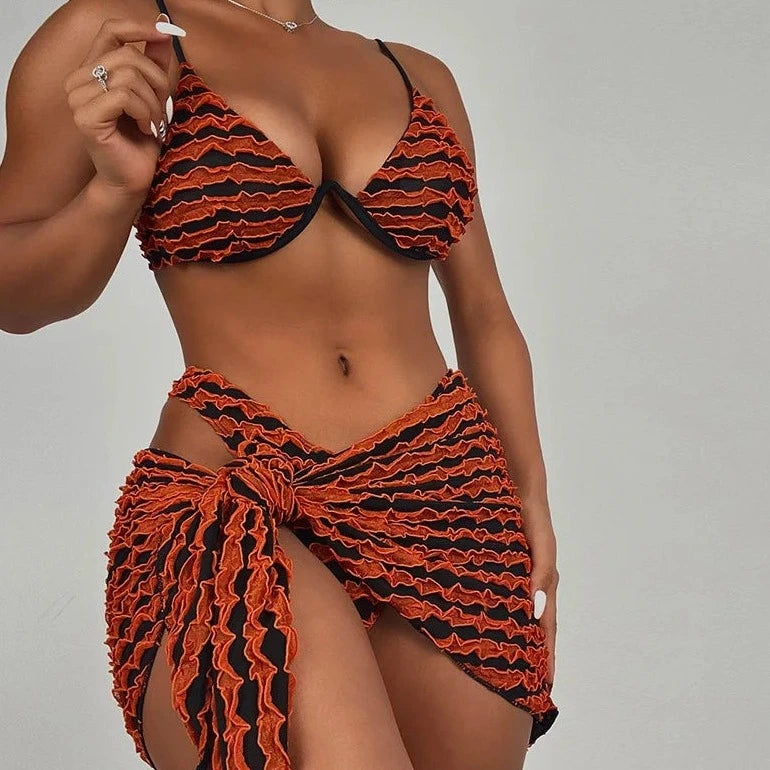 Underwire 3 Piece Beachwear - Verostyle