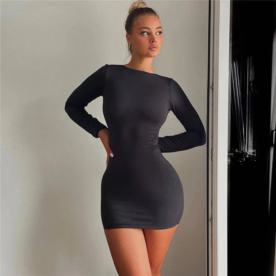 Long Sleeve Bodycon Dress - Verostyle