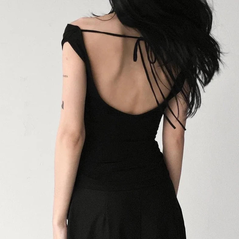 Backless Sleeveless Tank Top - Verostyle