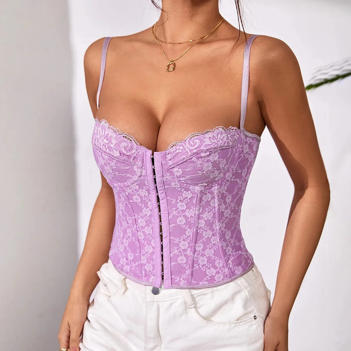 Sleeveless Bustier Corset Top - Verostyle