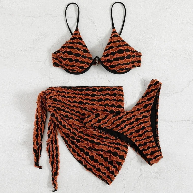 Underwire 3 Piece Beachwear - Verostyle